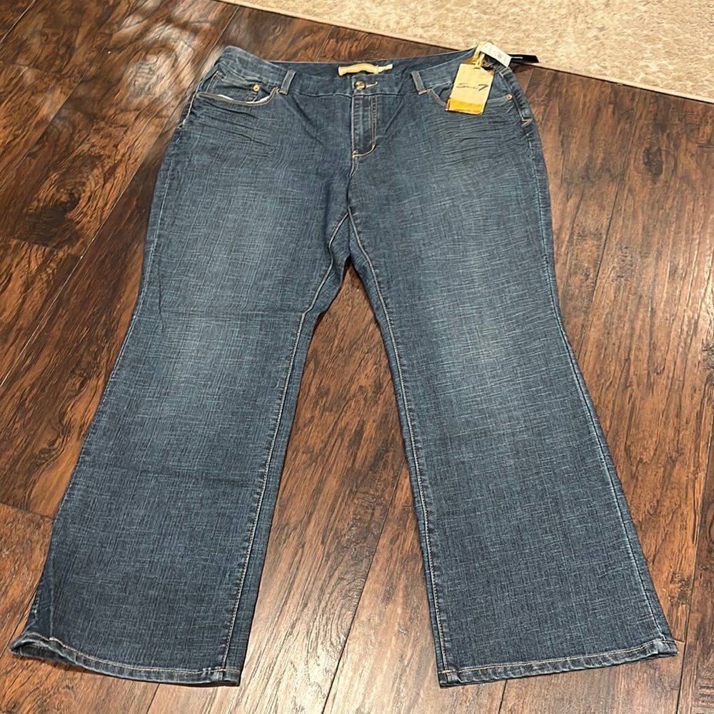 Seven7 Seven 7 Luxe Thalia Bootcut Boot Stretch Blue Jeans Womens size 22 new